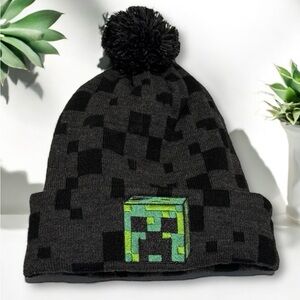 🆕Minecraft Black and Gray Gamer Hat